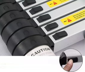 Πτυσσόμενη σκάλα αλουμινίου - 100 - 3.8m - 711032