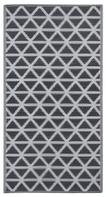 vidaXL Χαλί Εξωτερικού Χώρου Μαύρο 120 x 180 εκ. από Πολυπροπυλένιο