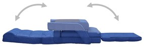 Πολυθρόνα - Κρεβάτι Δαπέδου Πτυσσόμενη Μπλε Υφασμάτινη - Μπλε