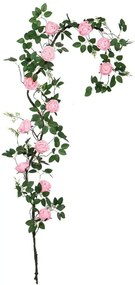 Τεχνητή Γιρλάντα Τριανταφυλλιάς 00-40005-1 240cm Green-Pink Marhome Συνθετικό Υλικό