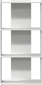 vidaXL Βιβλιοθήκη 3 επιπέδων Λευκό 60x30x120 cm Ξύλινη κατασκευή
