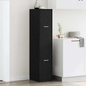 vidaXL Ντουλάπι Φαρμακείου Μαύρο Δρυς 30x41x144,5 εκ. από Τεχνητό Ξύλο