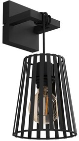 Φωτιστικό Τοίχου - Απλίκα Bogota 390004 16x39cm 1xE27 40W Black Eglo Steel