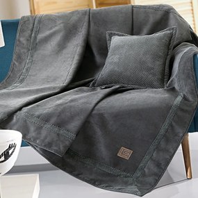 Αδιάβροχο Ριχτάρι Καναπέ Τετραθέσιου (170x350) Guy Laroche Rubicon Anthracite New