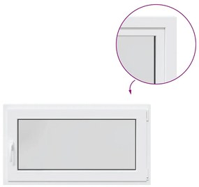 vidaXL Παράθυρο Υπογείου "RISOR" 110x70 εκ. Ανακλινόμενο & Περιστρεφόμενο DIN Δεξιό Λευκό
