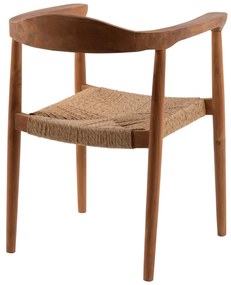 Καρέκλα-Πολυθρόνα C9389.01 από Ξύλο Teak και Συνθετικό Σχοινί 59,5x56x76,5εκ. 59.5x56x76.5 εκ.