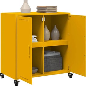 vidaXL Ντουλάπι Μουσταρδί 68x39x72 εκ. από Ατσάλι