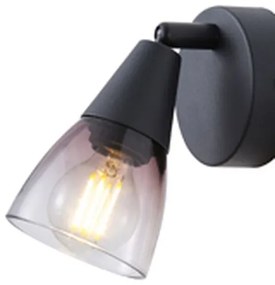 Arte Illumina Σποτ Μονό - Απλίκα Classy 1xE14 Φ8xY16.5cm Μαύρο 145-25270