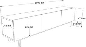 Έπιπλο Τηλεόρασης ’μμου COTRU 180x36.8x47.3