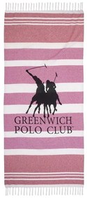 Πετσέτα Θαλάσσης - Παρεό 3842 Red Greenwich Polo Club Θαλάσσης 80x170cm 100% Βαμβάκι