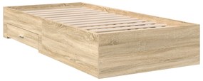 vidaXL Κρεβάτι Sonoma Oak 90x190 εκ Επεξεργασμένο Ξύλο
