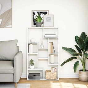 vidaXL Βιβλιοθήκη Λευκή 72x20x120,5 εκ. από Επεξεργασμένο Ξύλο