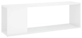 Έπιπλο Τηλεόρασης Γυαλιστερό Λευκό 100 x 24 x 32 εκ Μοριοσανίδα - Λευκό