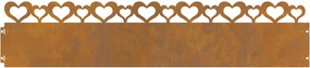 vidaXL Περιγράμματα γκαζόν 20 pcs 103 x 0,05 x 22 εκ Σκ rusty