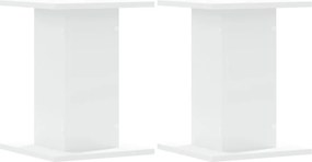 vidaXL Βάσεις Φυτών 2 τεμ. Λευκές 30x30x40 εκ. από Επεξεργασμένο Ξύλο