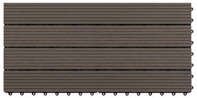 vidaXL Πλακάκια Deck 6 τεμ. Σκούρο Καφέ 60 x 30 εκ. 1,08 μ² από WPC