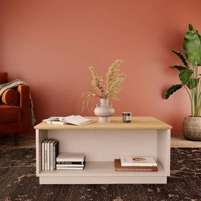 Τραπεζάκι σαλονιού Monik oak - ανοιχτό γκρι 90x56x40 εκ. 90x56x40 εκ.