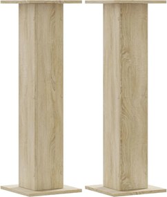vidaXL Βάσεις Ηχείων 2 Τεμ. Sonoma Δρυς 30x30x95εκ. Επεξεργασμένο Ξύλο