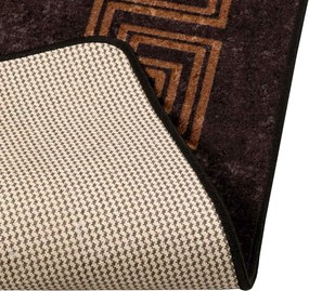 vidaXL Χαλί Runner MARSA Μαύρο 100 x 100 cm Πολυέστερ και PVC