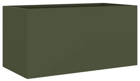 Ζαρντινιέρα Λαδί 62x30x29 εκ. από Χάλυβα Ψυχρής Έλασης - Πράσινο