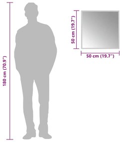 vidaXL Καθρέφτης Μπάνιου με LED 50x50 εκ.