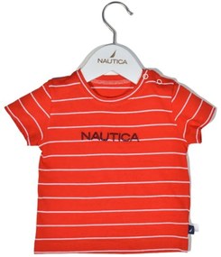 Παιδικό Μπλουζάκι T-Shirt Jersey Organic 49-2110 Ριγέ Red Nautica Νο86/92 100% Βαμβάκι