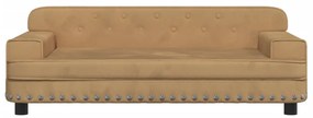 vidaXL Καναπές Παιδικός Καφέ 90 x 53 x 30 εκ. από Βελούδο