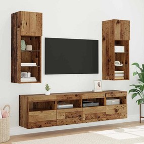 vidaXL Βάσεις τηλεόρασης 2 pcs Παλιό Ξύλο Επεξεργασμένο Ξύλο