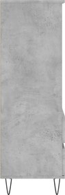 vidaXL Ντουλάπι Γκρι Σκυρ. 40x36x110 εκ. από Επεξεργασμένο Ξύλο