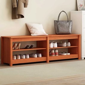 vidaXL Πάγκος για παπούτσια με ράφι Κερωτό καφέ 160 x 36,5 x 50 εκ.