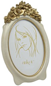 Κορνίζα Οβάλ 24562-4 10x15cm Gold Ankor Πολυέστερ