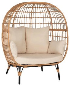ΠΟΛΥΘΡΟΝΑ ΦΩΛΙΑ MIAMI 2 ΑΤΟΜΩΝ ΤΥΠΟΥ RATTAN 130x80x157Υ εκ. 130x80x157 εκ.