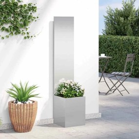 vidaXL Οθόνη Ιδιωτικότητας Κήπου Ασημί 32 x 32 x 150 εκ