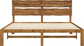 vidaXL Διπλό Κρεβάτι με Κεφαλάρι ROSTOCK Φυσικό 200 x 200 cm