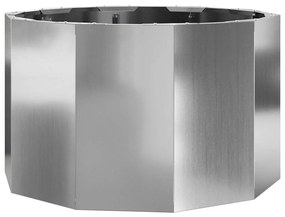 vidaXL Γλάστρα Ασημί 60 x 60 x 35 cm Επικαλυμμένος Χάλυβας