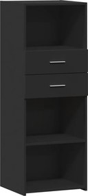 vidaXL Ντουλάπι Μαύρο 45x42,5x124 εκ. από Επεξεργασμένο Ξύλο