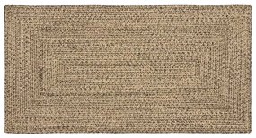 vidaXL Χαλί Φυσικό και μαύρο 80 x 150 cm Γιούτα