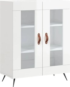 vidaXL Ντουλάπι Γυαλιστερό Λευκό 69,5x34x90 εκ. Επεξεργασμένο Ξύλο