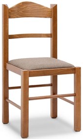 Καρέκλα Τραπεζαρίας Virginia 0228346 42,5x42,5x88cm Walnut Wood, Fabric