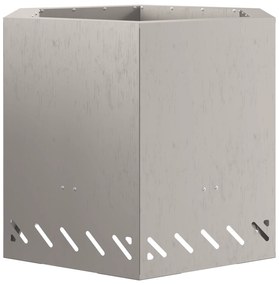 vidaXL Ατμός Εστία Χωρίς Καπνό Εξαγωνική 58x58x51 εκ Χάλυβας Ανθεκτικός στον Καιρό