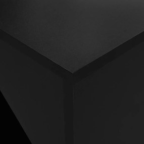 vidaXL Τραπέζι Μπαρ με Ράφι Μαύρο 115 x 59 x 200 εκ.