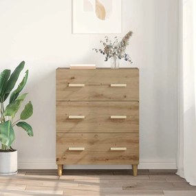 vidaXL Πλαϊνό γραφείο artisan δρυς 34 x 69.5 x 90 εκ