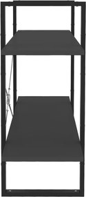vidaXL Βιβλιοθήκη με 2 Ράφια Γκρι 100 x 30 x 70 εκ. από Επεξ. Ξύλο