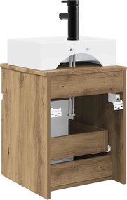 vidaXL Νιπτήρας Τοίχου Artisan Δρυς 39 x 41 x 62,5 εκ