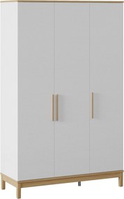 Ντουλάπα Ξύλο / Λευκό Δρυς DEITUS 136x52.3x219.8