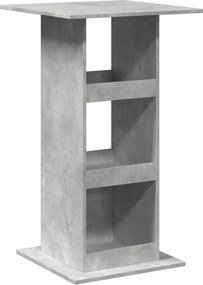 vidaXL Τραπέζι Μπαρ με Ράφια Γκρι Σκυρ. 60x60x102 εκ. Επεξεργ. Ξύλο