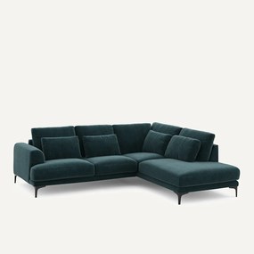 Γωνιακός καναπές δεξιός από βελούδινο chenille, Marsile