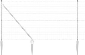 vidaXL Τεντώτο με στήριγμα Ασημί 1,2 x 25 m Ατσάλι