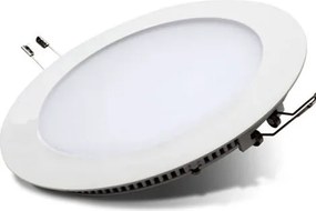 Led panel λευκό στρογγυλό χωνευτό 18W 230V 3000k θερμό λευκό φως 120° 1260lm