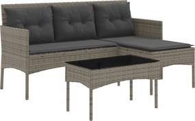 vidaXL Σετ Καναπέ Κήπου με μαξιλάρι 2 pcs συνθετικό ρατάν